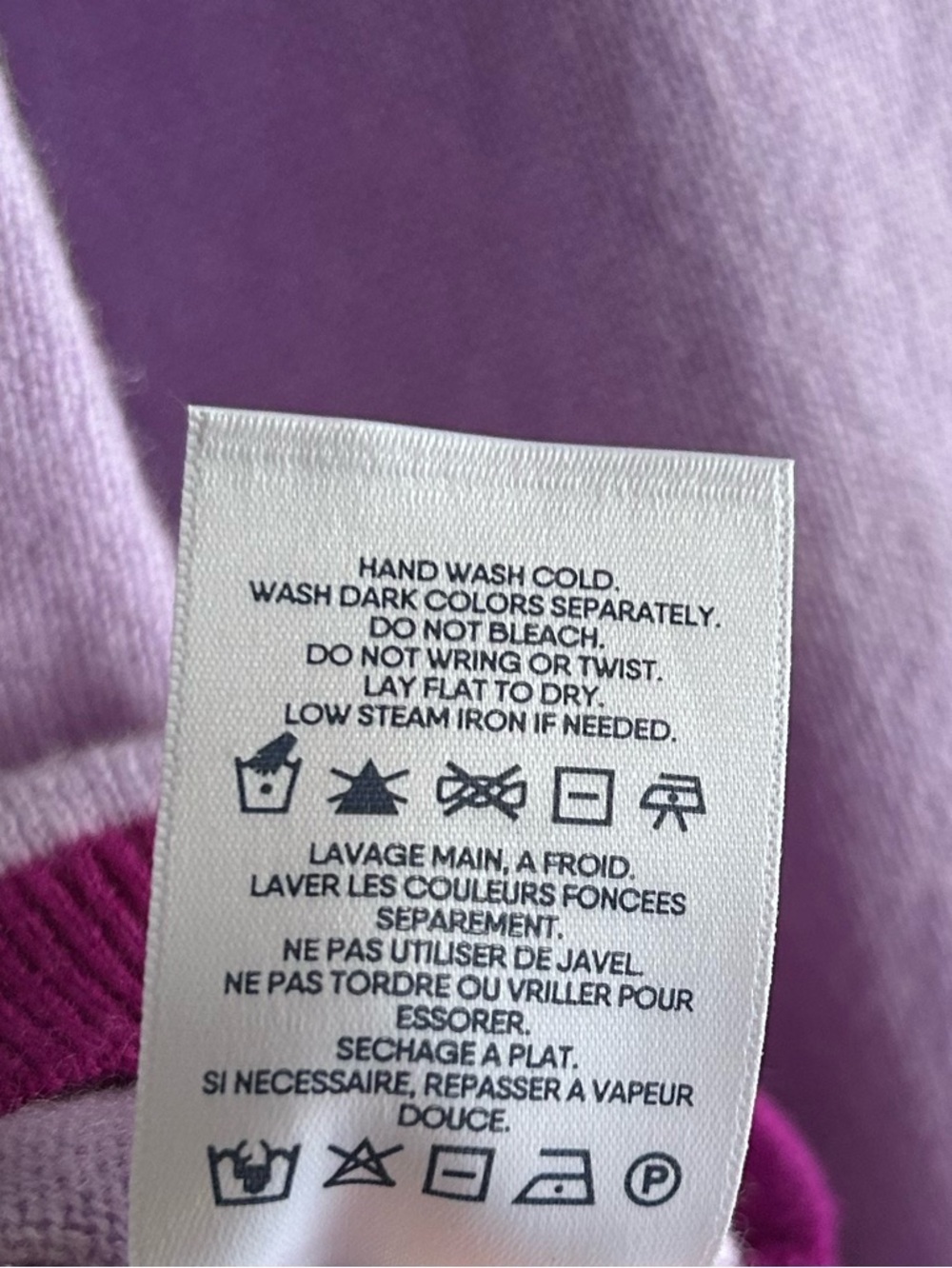 Lands' End Womens Cashmere Sweater Lavender Cloud Multi Regular Medium - Picture 8 of 8